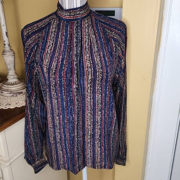 Vintage 80's Marc D'alcy paris 100% silk blouse women's size 12 - Picture 1 of 6